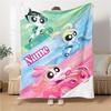 Custom Name Powerpuff Girls Adventure Party Blanket For Couch Bed Plush Cozy Fuzzy Blanket Super Soft Warm Blankets For Fall And Winter 0916297