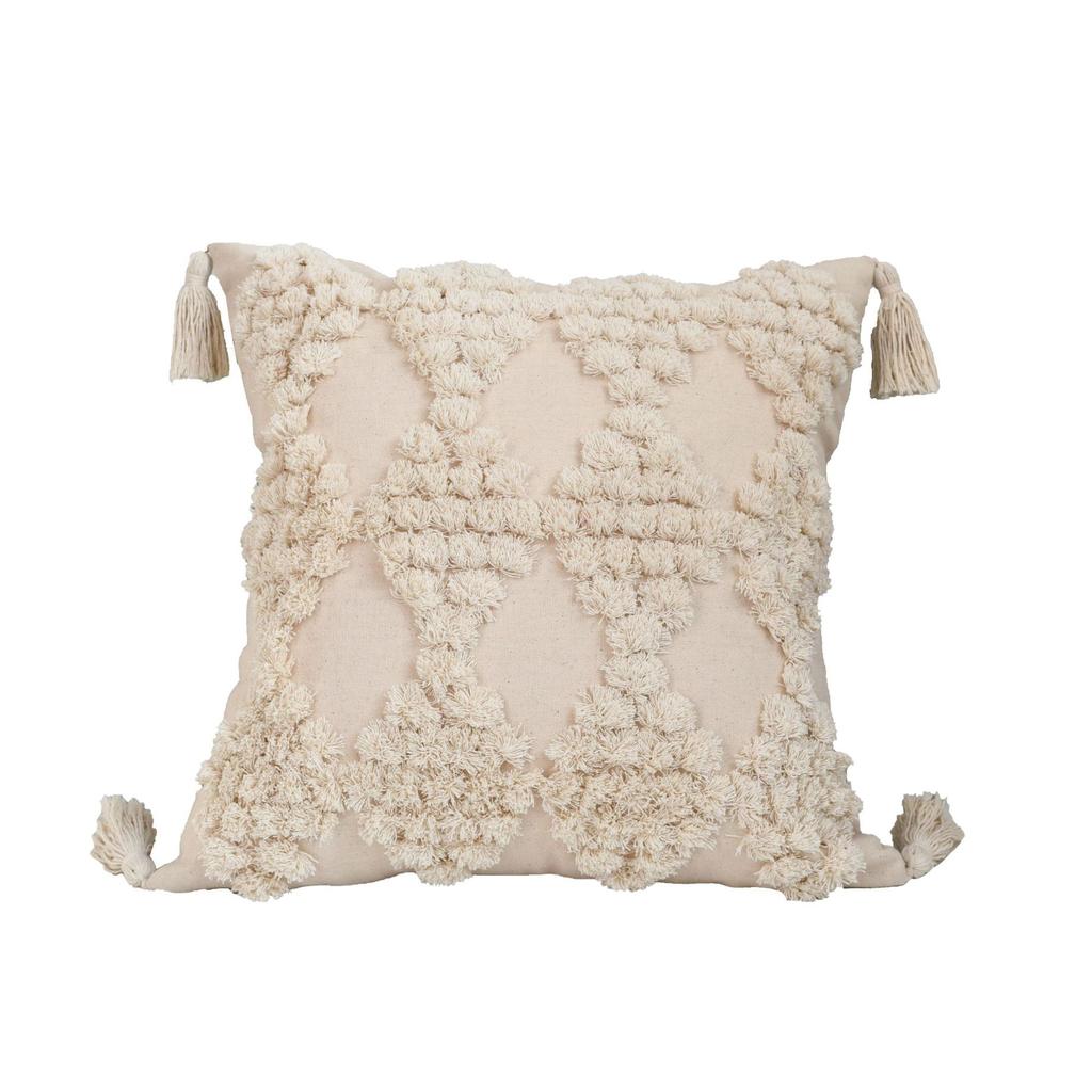 Тафтинговая диванная наволочка в стиле ретро, ​​простая художественная круглая бархатная подушка, мягкая офисная подушка для дивана, наволочка