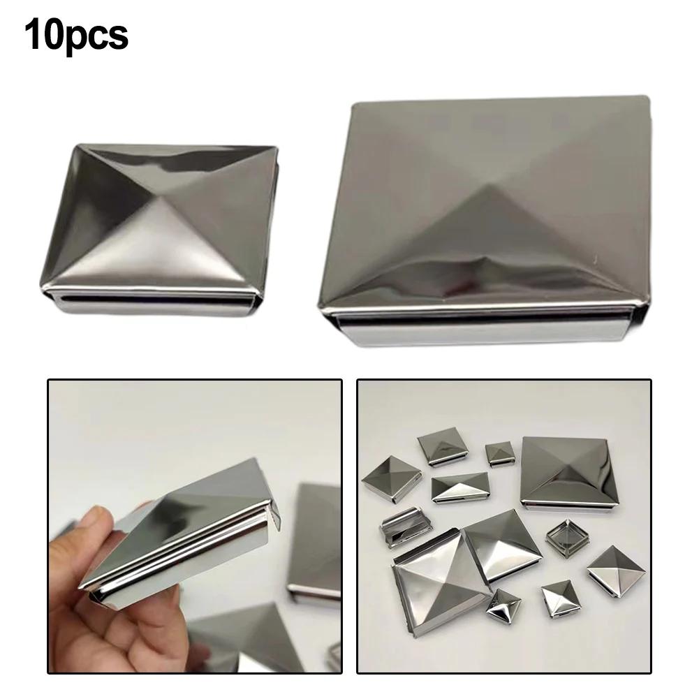 10pcs Fence Post Cover Waterproof Pyramid Column Covers For Decoration Furniture Decking Mailbox Lamp Post Handrail Stair