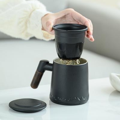 Керамическая чашка, чашка для разделения чая, офисная чашка для чая, чашка с крышкой, чашка с фильтром, кружка, личная чашка, бизнес-подарок