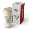Snoopy Coffee 500ml Vacuum Insulated Thermos Water Stainless Steel Insulation for Hot or Cold Large Direct Straw Easy To Car Day or Day White Cup,