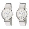 Salvatore Marra Watch Pair Watch Set of 2 White Leather [Salvatore Marra] -SM15117-SSWHBL SM15117-SSWHBL Женские Мужские []