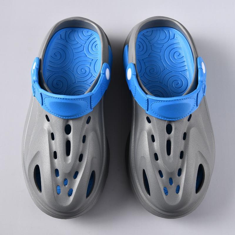 Hole Shoes Men's Fashion Summer Wear Non-slip Thick-soled Beach Slippers Sports Sandals New