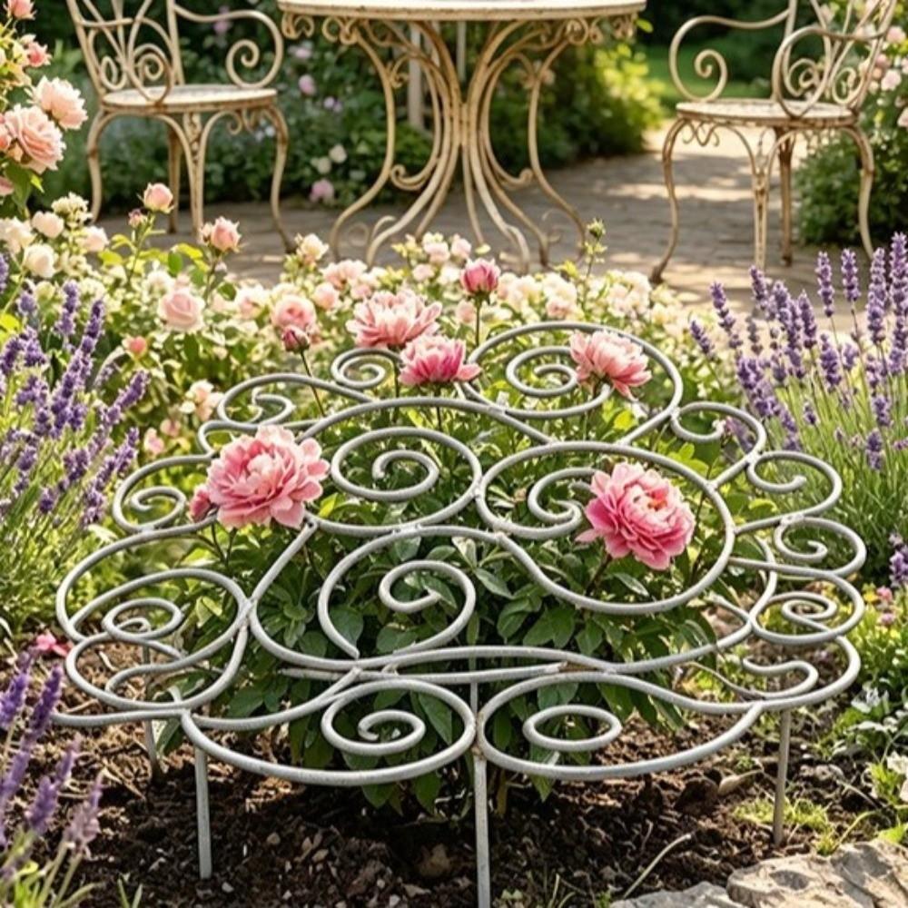 Rust-Proof Metal Plant Support Ring Weather-Resistant Flower Frame Support Garden Decoration