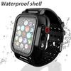 Водонепроницаемый корпус для Apple Watch 44 мм 40 мм 42 мм 38 мм Силиконовый чехол + Защитная крышка Аксессуары для ремешка iWatch Series 6 5 4 3 SE