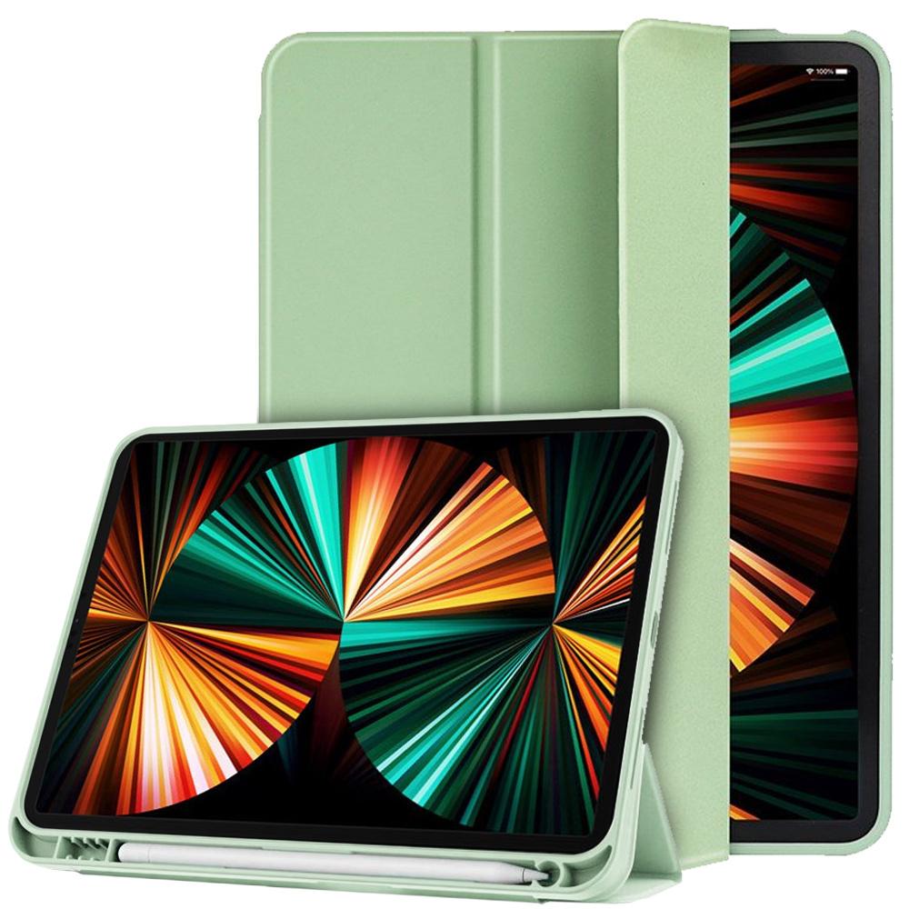Case for iPad Pro 11" M2 2022 / M1 2021 / 2020 / 2018, Smartcase with stylus holder, light green