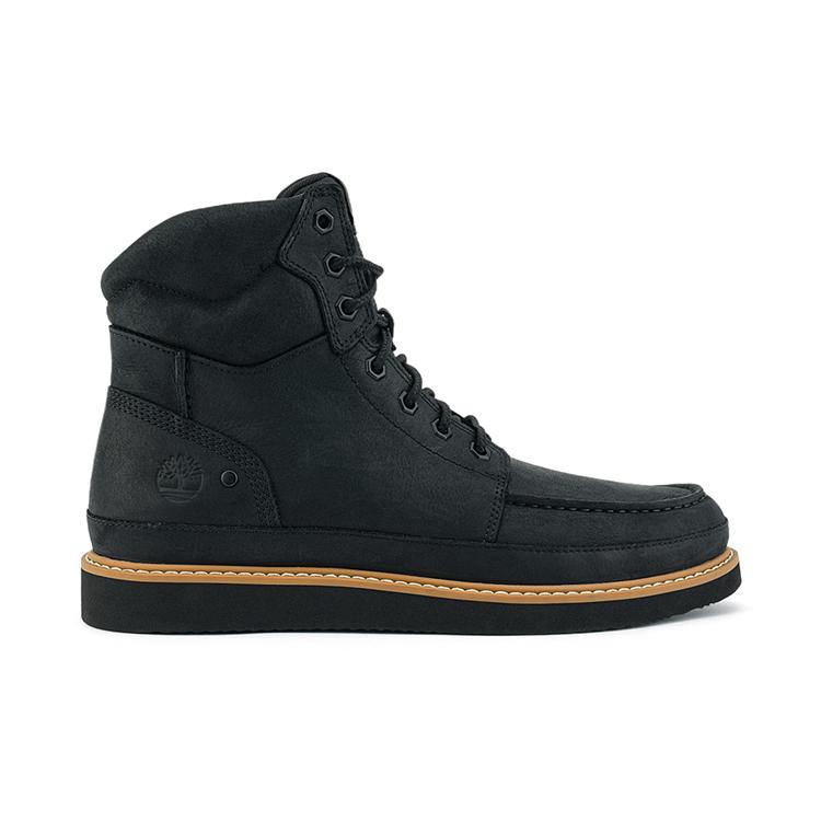 Timberland Мужской ботинок Newmarket Mid на шнуровке Черный из натуральной кожи A698FW02