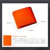 De Двойной кошелек Tochigi из натуральной кожи, изготовленный в Японии, тонкий кошелек, простой кошелек, чехол для карт, оранжевый [Am Mas] WL-010