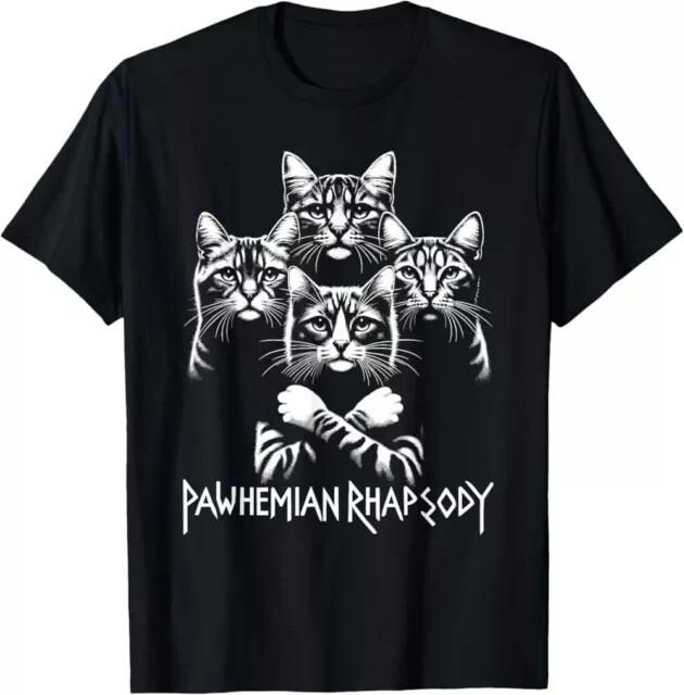 Retro Cat Rock Music Concert Band Men Women Funny Cat TShirt Cotton Tees Unisex T-Shirt