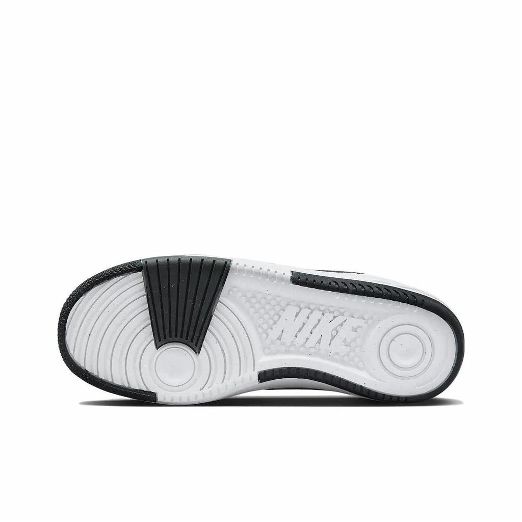 Nike Gamma Force Leather Fashion Versatile Sports Comfortable Non-Slip Low-Top Kids Casual Shoes Unisex Casual Shoes Black White DK9176-100