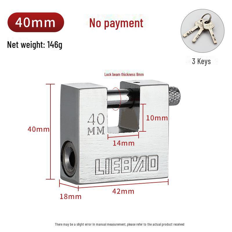 Противоугонная прямоугольная защита навесного замка с функциями защиты от взлома и сдвига для дверей и шкафов