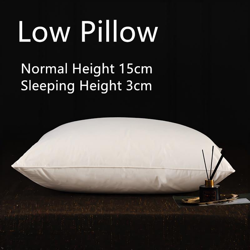 1шт гусиное перо и пух белые подушки вставки кровать сон 5 звезд отель коллекция подушки медленно отскакивают с 100% хлопковым чехлом
