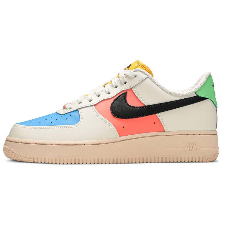 Nike Air Force 1 Sail Multi Synthetic Leather Casual Slip Resistant Cushioning Slip Resistant Cushioning Low top DJ5933-100
