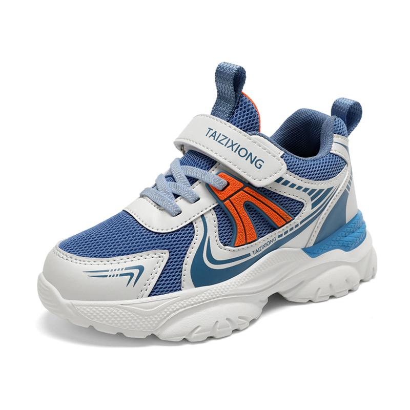 Детские кроссовки Повседневная обувь для мальчиков Дышащая сетка Плоские Студенческие кроссовки для ходьбы Нескользящая Легкая Спортивная Теннисная обувь