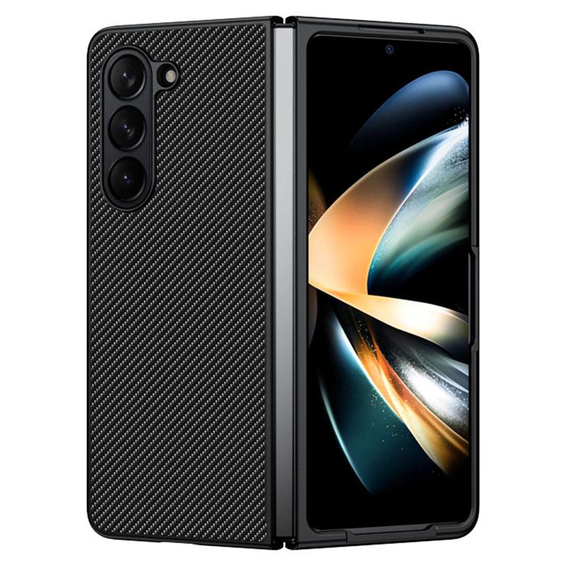 For Samsung Galaxy Z Fold6 5G Case Carbon Fiber Texture PU+PC Phone Cover