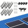 12 Pcs Solar Panel Bracket Kit Aluminium Mounting Rail 30mm/35mm End Clamps Brackets for Flat Roof PV Mounting Rail