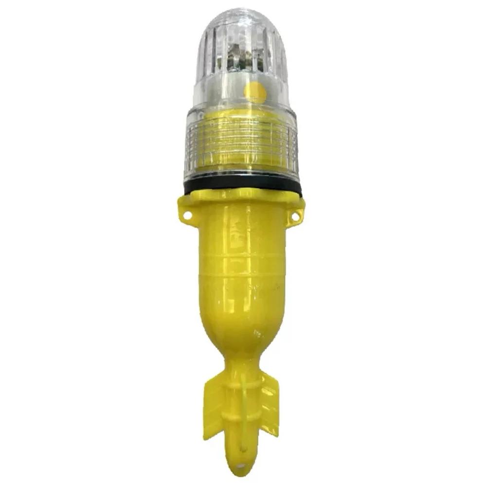 Светодиодный светильник для океанской рыбалки, морская сеть, маяк, поплавок, поплавок для рыбалки, водонепроницаемая пластиковая ночная сигнальная лампа, случайный корпус