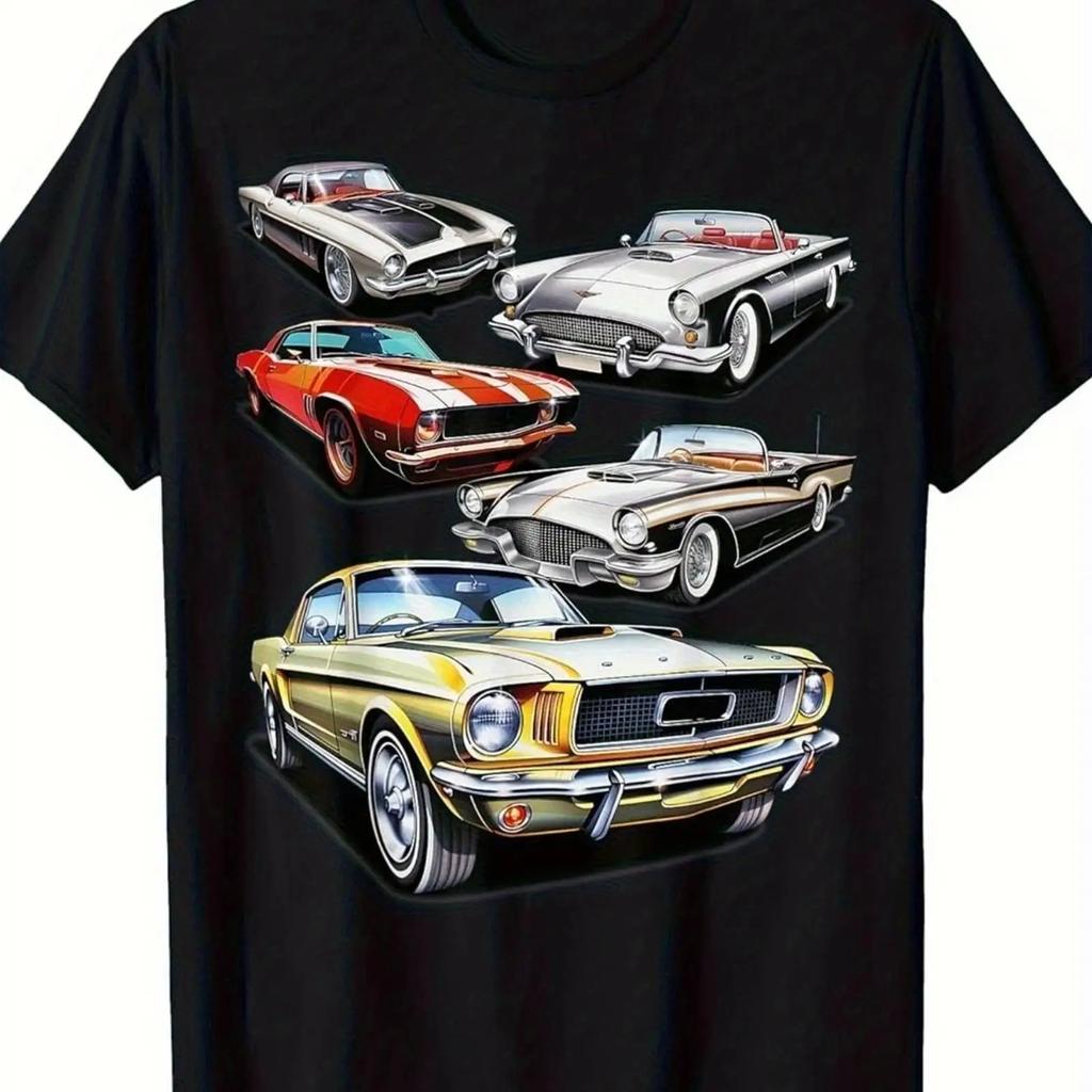 American Muscle Cars Vintage Classic T Shirt Same Style For Unisex And Wome Vintage Unisex Versatile Slightly Homme
