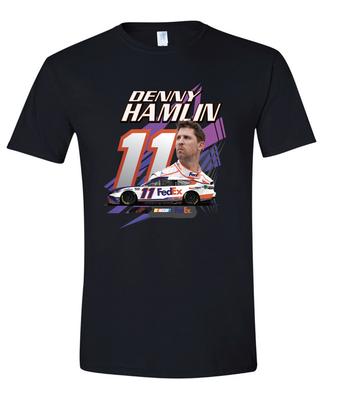 Denny Hamlin Nascar Vintage Premium T-Shirt Black S-4X Unisex T-Shirt