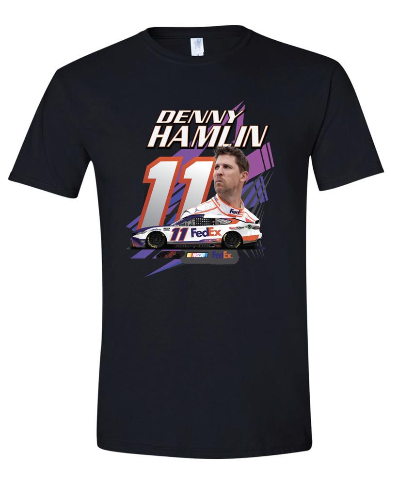 Denny Hamlin Nascar Vintage Premium T-Shirt Black S-4X Unisex T-Shirt