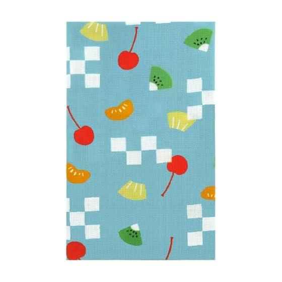 Hamamonyo Tenugui Towel - Fruit Punch - 100% Cotton, Approx. 34cm x 90cm, Raw Edge
