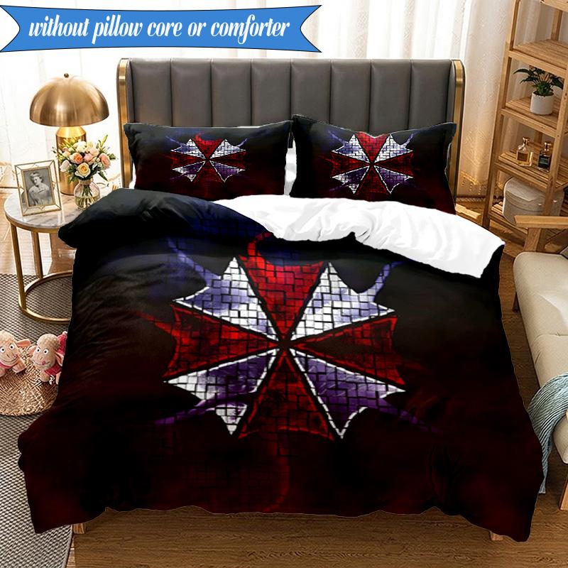 Umbrella Symbol 3pcs K-pop music group Bedding set,Ideal for Bedroom, Dormitory,Including Duvet Cover And 2pcs Pillowcases,Fan gifts