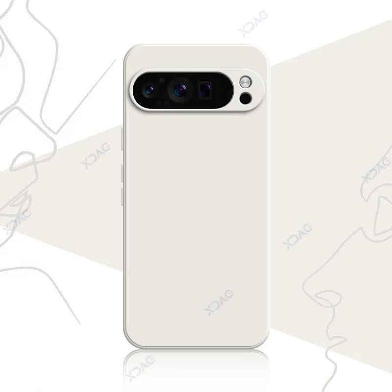 Милые чехлы для телефонов Google Pixel 9 Pro XL 5G, полностью мягкая роскошная квадратная задняя крышка из жидкого силикона Google9Pro Pixel9ProXL