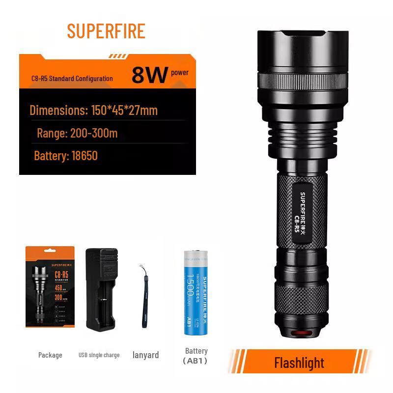 SupFire C8-R5 Rechargeable LED Flashlight