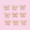 20 pcs Wooden Cat Shape Buttons 2 Holes Sewing Buttons Vintage Fish Buttons  Bags Hats