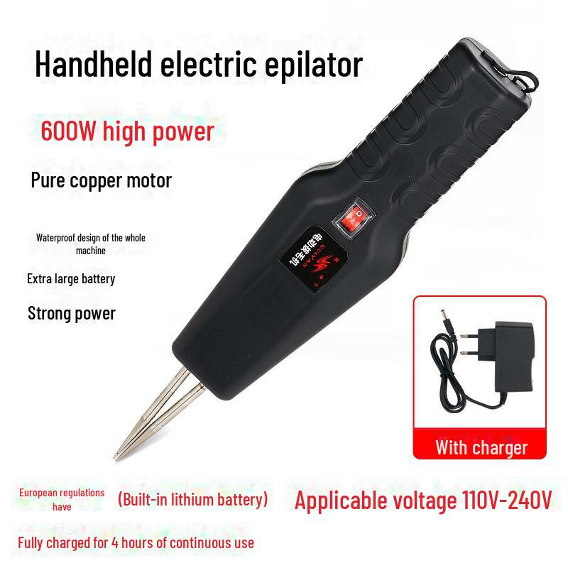 Автоматическая машина для ощипывания птицы с литиевой батареей: Электрическая машинка для удаления перьев у курицы, утки и гуся (Европейский стандарт)