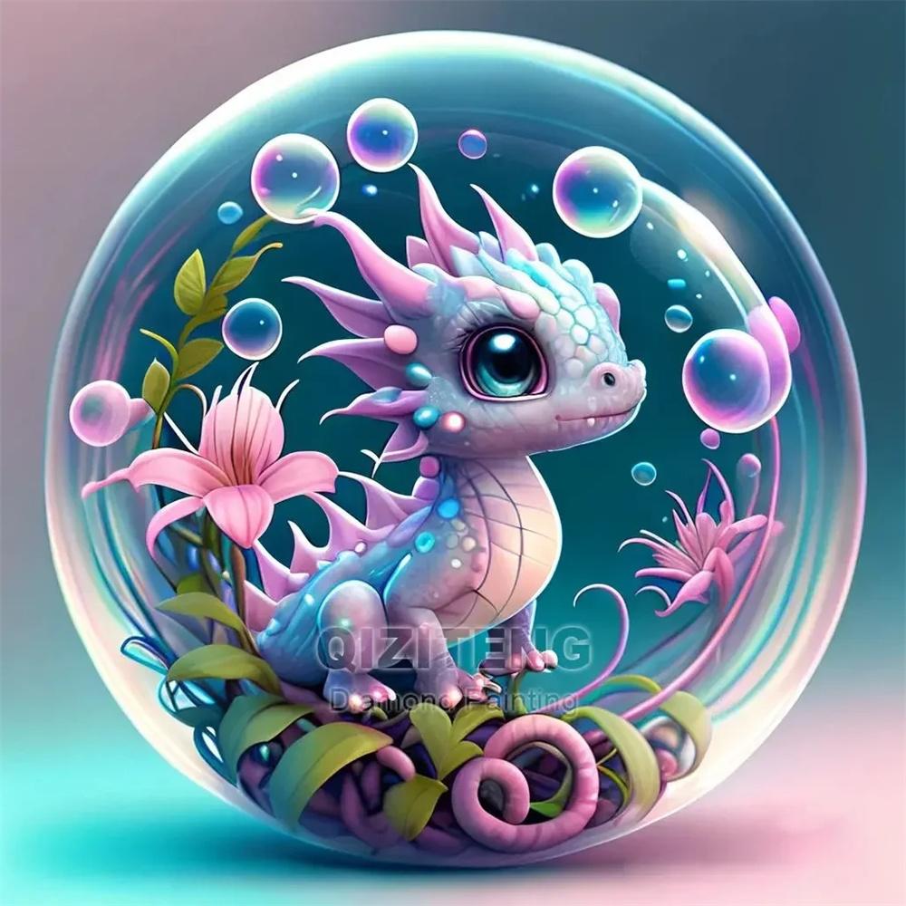 5D AB Diamond Painting Unicorn Tiger Dog Glass Ball Animal Picture Cross Embroidery Mosaic Kit Hobbies Diy Decoration