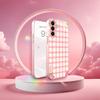 Новый Милый клетчатый чехол для телефона с рисунком девочки для Samsung Galaxy S26 S25 S24 S23 S22 FE Ultra Plus Встроенное стекло ощущение голого телефона Мужчины женщины