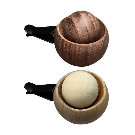 Wooden Essential Oil Diffuser Round Ball Aromatherapy Diffuser Natural Walnut Passive Oil Diffuser for Home Car Yoga Hall SPA