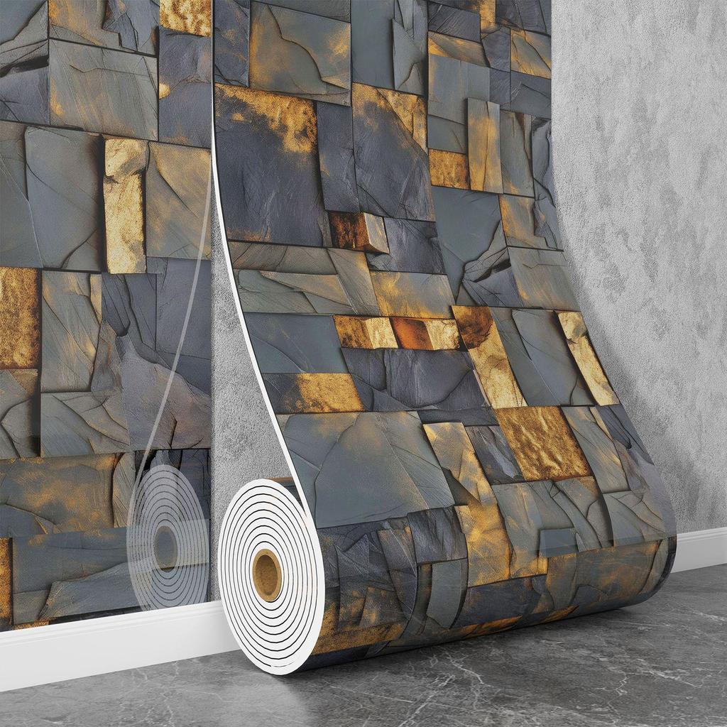 Самоклеящаяся водостойкая настенная наклейка под мрамор для ванной комнаты, гостиной, кухни и ТВ-зоны.