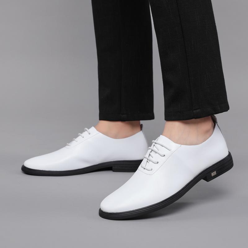 Белые мужские туфли из натуральной кожи, повседневная обувь, новые классические мужские туфли для свадьбы, простые оксфорды, удобные мокасины на плоской подошве