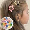 Colorful Star Hair Clips Resin Hair Pins Fashion Star BB Hairclips Woman Grils