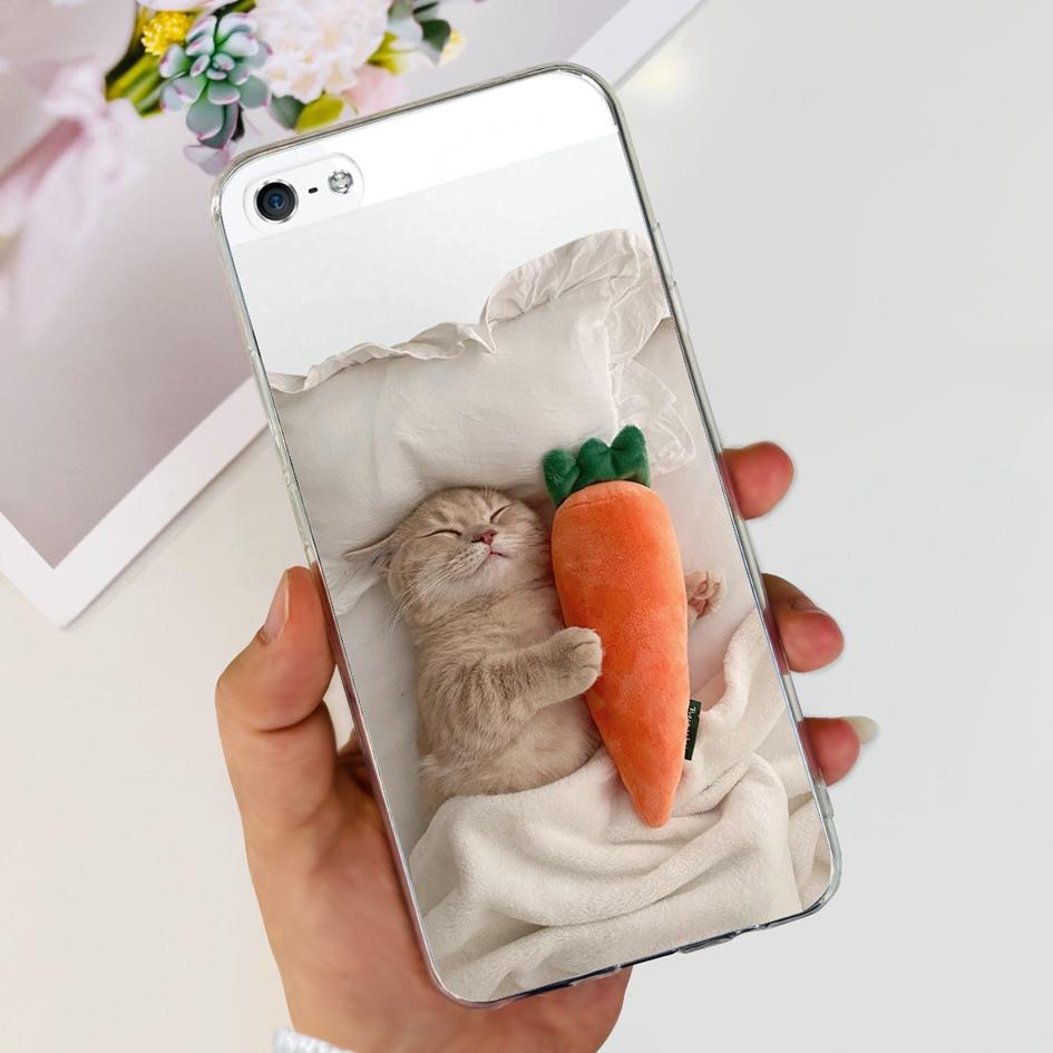For iPhone 5 5S Case Fashion Astronaut Art Painted Shockproof Soft Cover For iPhone SE 2016 2020 SE2 TPU Funda on iPhone5 Bumper