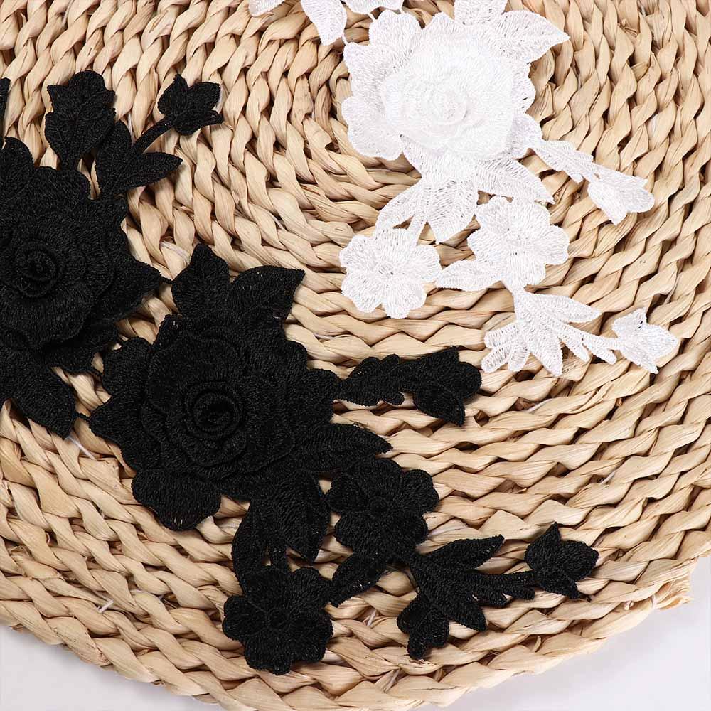 Handmade Flower Applique Rose Cloth Applique Exquisite Cloth Patch  Dressmaking