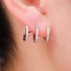 CAOSHI Trendy Simple Stud Earrings Female Fashion Girl Daily Jewelry with Dazzling Zirconia Silver Color Accessories for Women