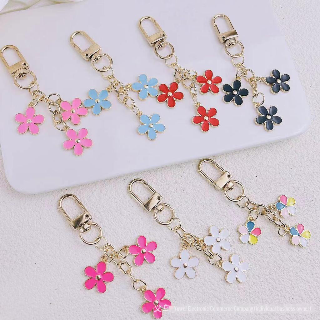 Европейский и американский летний брелок с цветком цвета капли масла для мобильных телефонов, сумок и автомобилей.