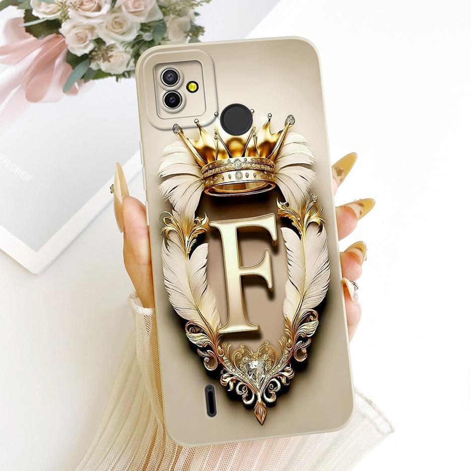 For Tecno Pop 5 Case BD2 BD2p BD3 BD1 BD2d Cute Crown Letters Cover Soft TPU Phone Case For Tecno Pop 4 BC2c BC1s Pop4 Pop5 Bags