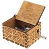 Wooden Hand Cranked Collectable Engraved Music Box (Happy Birthday)- Multi Color(Pack of 1)