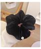 Elegant Black Velvet Scrunchie for Women – Durable, Versatile Hair Tie for High Ponytails and Buns