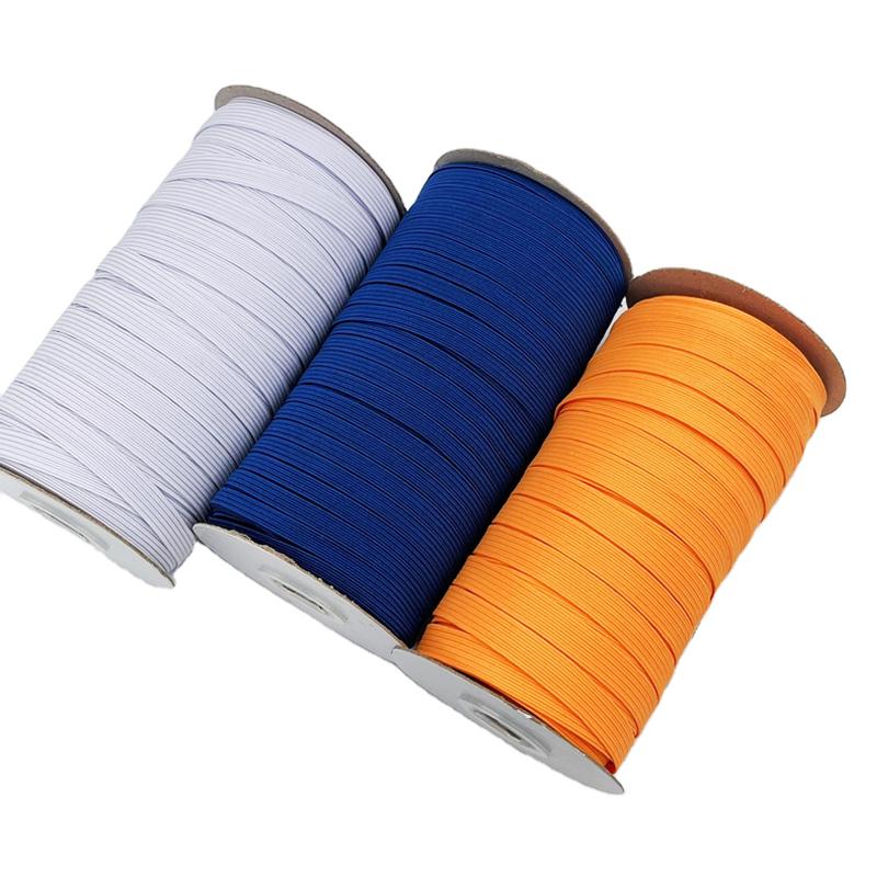 Polyester Rubber Woven Knitting Elastic Cord Band 1mm 1.5mm 2mm 3mm Braided Elastic Cords String With Colorful Round