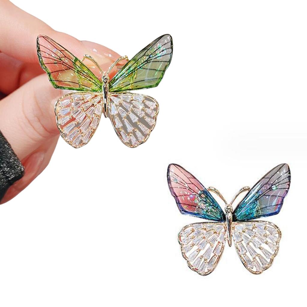 Sparkling Rhinestone Butterfly Brooch Sophisticated Butterfly Brooch Lapel Pin Jewelry for Gifting and Personal Style