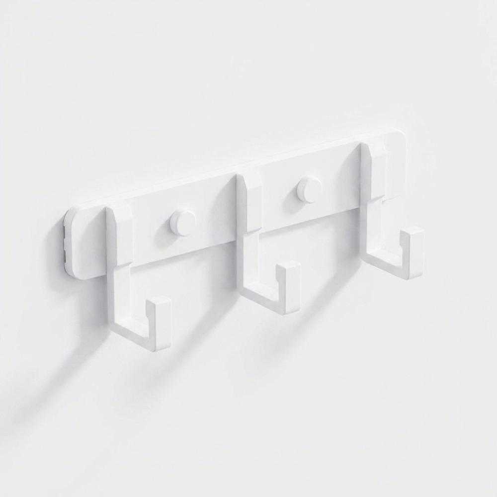 No Drill Wall Hook Rack Multi-Hook Metal Towel Hanger Practical Towel Hanger Hook Bathroom