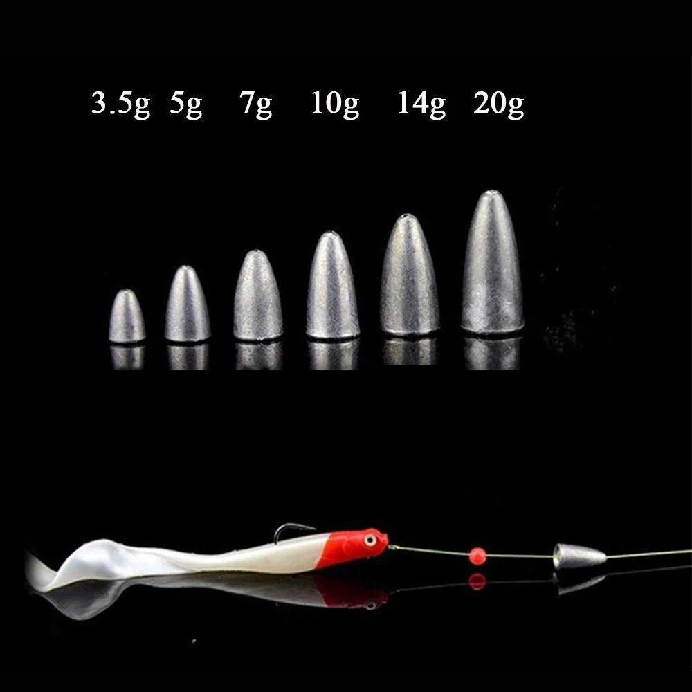 Rigs Fishing Tools Weights Sinker Fishing Lead Sinker Worm Fishing Sinker 2g 3.5g 5g 7g 10g 14g 20g