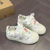 Милые оригинальные нишевые ракушки граффити маленькие белые туфли весна и осень новый дизайн кеды повседневная обувь