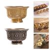 Traditional Tibetan Auspicious Eight Symbols Offering Cup Solid Copper Holy Water Bowl Buddhist Ritual Supplies