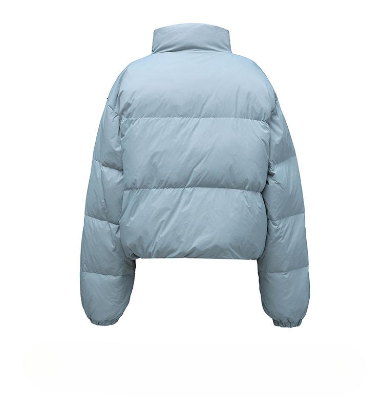 Зимняя короткая хлопковая куртка женская большого размера модная темпераментная воротник однотонная куртка